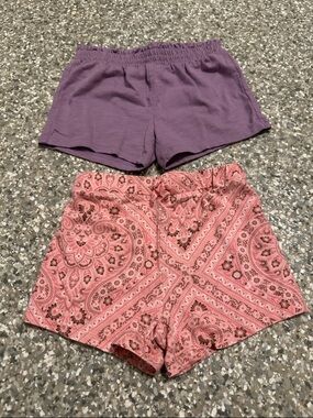 The Children's Place Pink Paisley Print Elastic Waist Kids Shorts